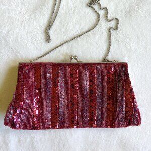 VTG La Regale Pink Sequin Evening Bag